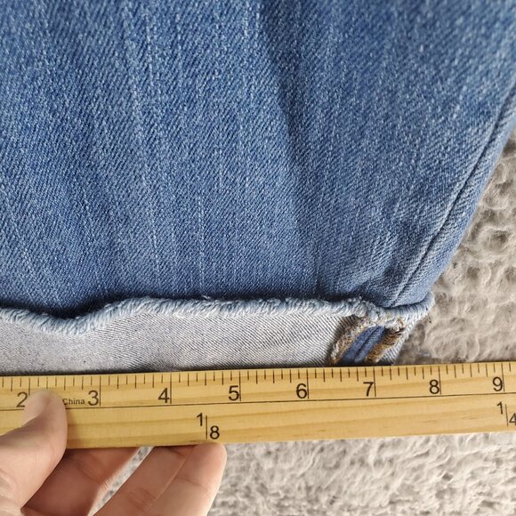 Denim & Co Jeans Womens 20W Blue Straight-Leg Stretch Denim Cuffed Ankle - Picture 9 of 12